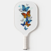 Vliegende vlinders Morpho en Monarch Pickleball Paddle (Achterkant)