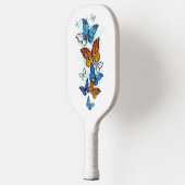 Vliegende vlinders Morpho en Monarch Pickleball Paddle (Links)