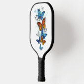 Vliegende Vlinders Morpho en Monarch Pickleball Paddle (Links)