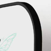 Vliegende Vlinders Morpho en Monarch Pickleball Paddle (Links Detail)