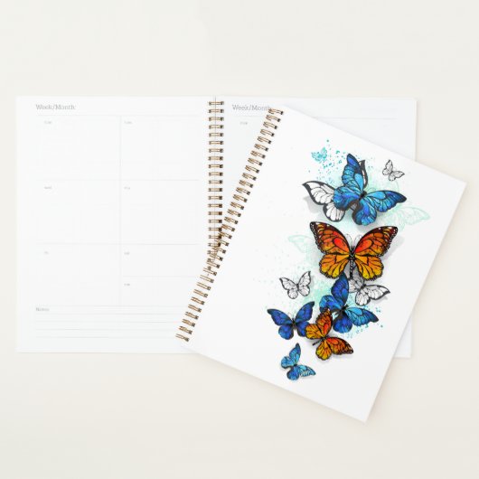 Vliegende Vlinders Morpho en Monarch Planner (Display)