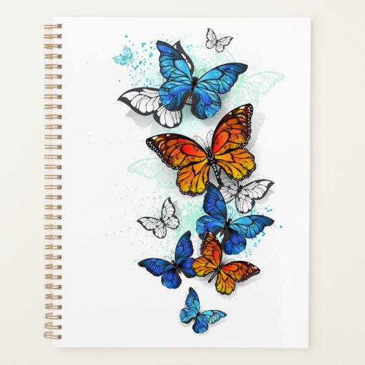 Vliegende Vlinders Morpho en Monarch Planner (Voorkant)