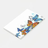 Vliegende Vlinders Morpho en Monarch Post-it® Notes (Schuin)