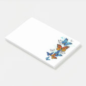 Vliegende Vlinders Morpho en Monarch Post-it® Notes (Schuin)