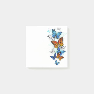Vliegende Vlinders Morpho en Monarch Post-it® Notes