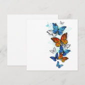 Vliegende Vlinders Morpho en Monarch Programmakaart (Voorkant / Achterkant)