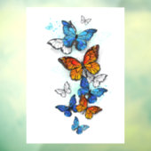 Vliegende Vlinders Morpho en Monarch Raamsticker (Vel 3)
