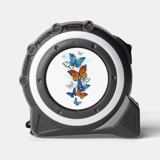 Vliegende Vlinders Morpho en Monarch Rolmaat (Voorkant)