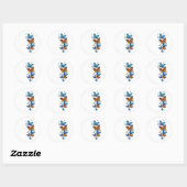 Vliegende Vlinders Morpho en Monarch Ronde Sticker (Vel)