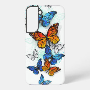Vliegende Vlinders Morpho en Monarch Samsung Galaxy Hoesje