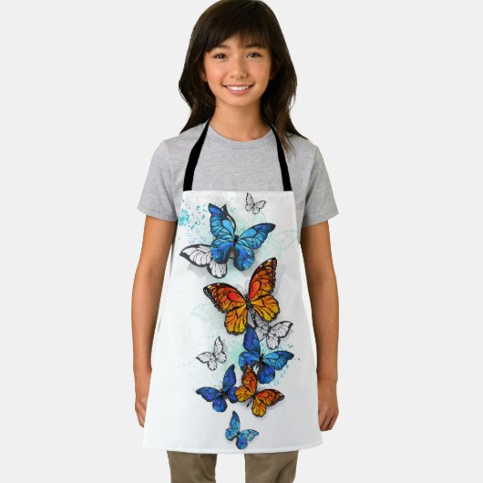 Vliegende Vlinders Morpho en Monarch Schort (Insitu)