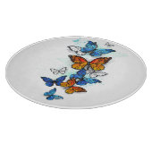 Vliegende Vlinders Morpho en Monarch Snijplank (Hoek)