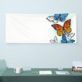 Vliegende Vlinders Morpho en Monarch Spandoek (Beurs)