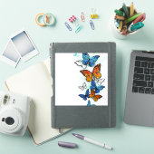 Vliegende Vlinders Morpho en Monarch Sticker (iPad Cover)