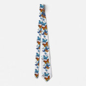 Vliegende Vlinders Morpho en Monarch Stropdas (Achterkant)