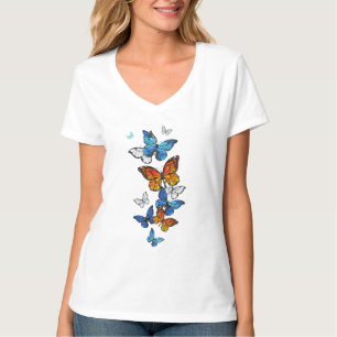Vliegende Vlinders Morpho en Monarch T-shirt