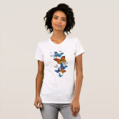 Vliegende Vlinders Morpho en Monarch T-shirt (Voorkant volledig)