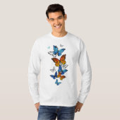 Vliegende Vlinders Morpho en Monarch T-shirt (Voorkant volledig)