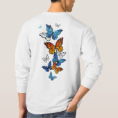 Vliegende Vlinders Morpho en Monarch T-shirt (Achterkant)