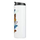 Vliegende Vlinders Morpho en Monarch Thermosbeker (Geroteerd rechts)