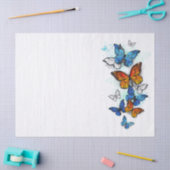 Vliegende Vlinders Morpho en Monarch Tissuepapier (Craft)