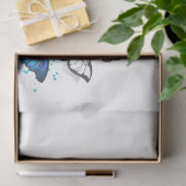 Vliegende vlinders Morpho en Monarch Tissuepapier (Geschenk)