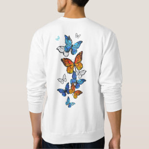 Vliegende Vlinders Morpho en Monarch Trui