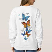 Vliegende Vlinders Morpho en Monarch Trui (Achterkant)