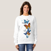 Vliegende Vlinders Morpho en Monarch Trui (Voorkant volledig)
