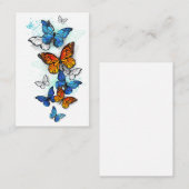 Vliegende Vlinders Morpho en Monarch Visitekaartje (Voorkant / Achterkant)