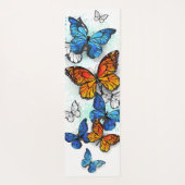 Vliegende Vlinders Morpho en Monarch Yogamat (Achterkant)