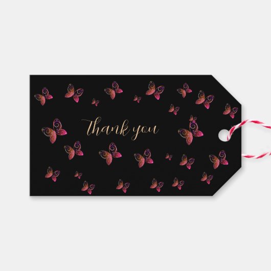 vliegende vlinders natuur cadeaulabel (Voorkant (Horizontaal))