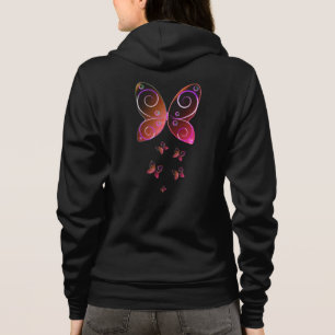 Vliegende vlinders natuur hoodie