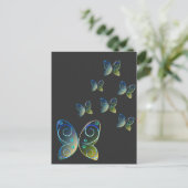 Vliegende Vlinders natuur Hoodie Briefkaart (Staand voorkant)