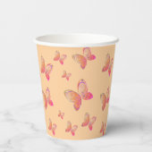 Vliegende Vlinders natuur Papieren Bekers (Achterkant)