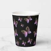 vliegende vlinders natuur papieren bekers (Achterkant)