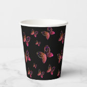 vliegende vlinders natuur papieren bekers (Achterkant)