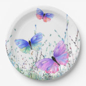 Vliegende Vlinders Papieren Borden Bordje (Voorkant)