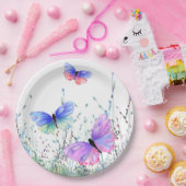 Vliegende Vlinders Papieren Borden Papieren Bordje (Feest)