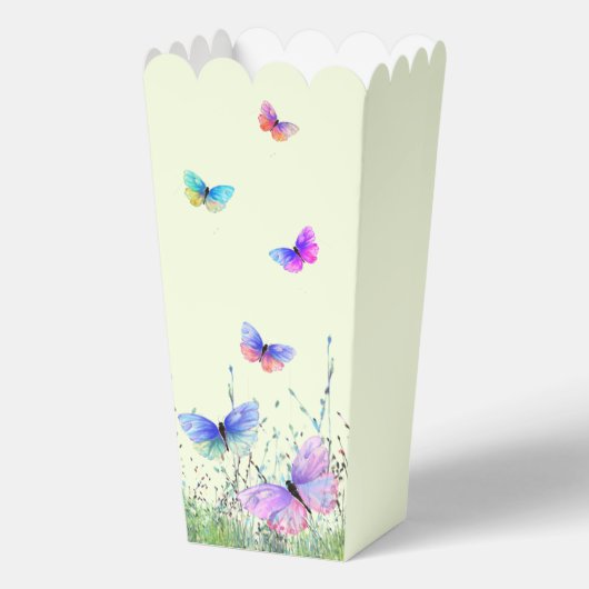 Vliegende vlinders Popcorn Box Bedankdoosjes (Achterkant)