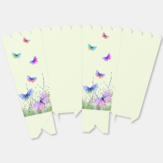 Vliegende vlinders Popcorn Box Bedankdoosjes (Ongevouwen)