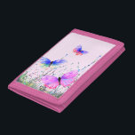 Vliegende Vlinders Portemonnee<br><div class="desc">Portemonnees met kleurrijke vlinders Vliegen in Natuur Painting Butterfly and Flowers Portemonnee - of Kies / Voeg uw favoriete tekst / kleur toe - Maak uw unieke cadeau - Formaat wijzigen en verplaatsen of verwijderen en elementen toevoegen met ! Tekening en ontwerp van MIGNED. U kunt mijn design ook overzetten...</div>