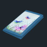Vliegende Vlinders Portemonnee<br><div class="desc">Portemonnees met kleurrijke vlinders Vliegen in Natuur Schilderij Vlinder en bloemen Portemonnee - - of Kies / Voeg Uw favoriete tekst / kleur toe - Maak Uw Unieke Gift - Vergroot en verplaats of verwijder en voeg elementen toe met de ! van het aanpassingshulpmiddel - Tekenen en ontwerpen door MIGNED....</div>