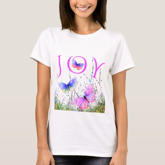 Vliegende Vlinders T-shirt Joy Text (Voorkant)