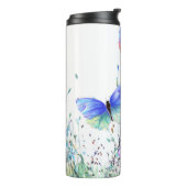 Vliegende Vlinders Thermische Tumbler Thermosbeker (Gedraaid links)