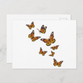 Vliegende vlinders - vlinder over Gardener Ento Feestdagenkaart (Voorkant / Achterkant)