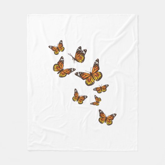 Vliegende vlinders - vlinder over Gardener Ento Fleece Deken (Voorkant)