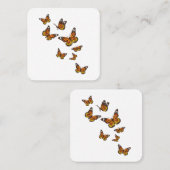 Vliegende vlinders - vlinder over Gardener Ento Vierkante Visitekaartje (Voorkant / Achterkant)