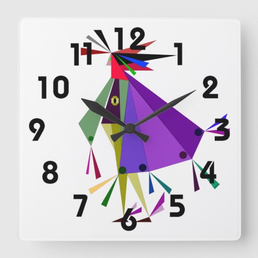 Vliegende Voeten Wandklok (Voorkant)