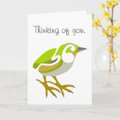 Vliegende vogel, denk aan jou. kaart (Gele Bloem)